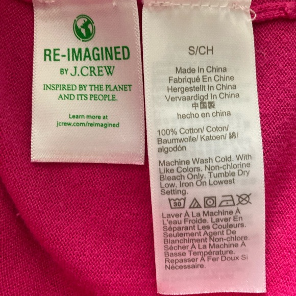 J. Crew Hot Pink Crew Neck Teddie Sweater Soft Knit Casual, Sz S - Picture 8 of 8